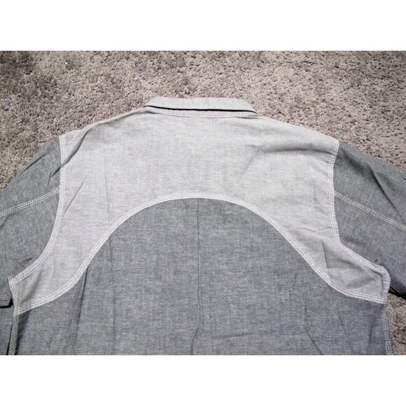 Ludwig Black Chambray Long Sleeve Button-up Shirt sz L made in usa streetwear - Picture 6 of 7